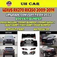 Lexus RX270 RX350 Convert To Version 2 RX 2023 Bodykit Bumper Skirt Skirting Grill Head Lamp Tail La