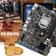 Good B75 12USB GPU BTC Miner Motherboard+CPU+Cooling Fan+Thermal Grea