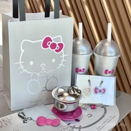 2025 Hello Kitty x Heytea Edisi Terhad Pemegang Kad Mangkuk Teh Beg Kecil Rantai Kunci Akrilik Sarun