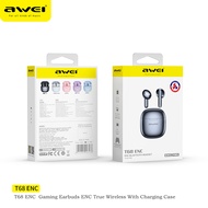 Awei T68 ENC ||Bluetooth Earbuds TWS Wireless Earbuds with Charging Case Bluetooth Headphones True Wireless Earphone