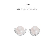 Lee Hwa Jewellery Nacre Pearl Half-Moon Diamond Earrings