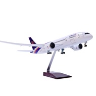โมเดลเครื่องบินโบอิ้ง 787-8 ดรีมไลเนอร์ การบินไทย ขนาด 43 ซม. พร้อมไฟ LED ในห้องโดยสารและห้องนักบิน