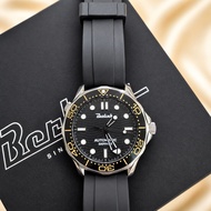 Berlink BK5040 Automatic Watch 42mm Sapphire Glass 300M WR Black Rubber Strap | Ceramic Bezel | Auto