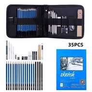Uni Art 24/35/40/71/145 PCS Sketch pencils Set Professional Drawing Art Pencils Eraser Kit