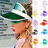 Plastic Casual Unisex Women Men Anti-UV PVC Transparent Sport Empty Top Hats Sunscreen Caps Sun Hat