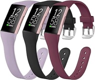3 Pack Bands for Fitbit Charge 3/Fitbit Charge 4，Soft Silicone Adjustable Sport Band Replacement Wristbands for Fitbit Charge 3/4 Fitness Tracker