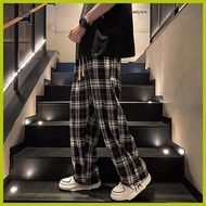 ← ◟ ∲ ACHSAWAKE Men's Loose Plaid Pants Retro Fashion Korean Casual Pants