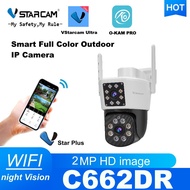 Vstarcam C662DR (เลนส์คู่) ความละเอียด 2 ล้านพิกเซล  (1296P) กล้องวงจรปิดไร้สาย ภาพสี มีAI+ คนตรวจจั