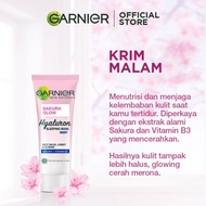 TERLARIS Garnier Sakura Glow Night Cream 20ml - Cream Malam Sakura White