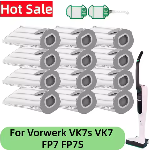 Vacuum Cleaner Bags for Vorwerk Kobold VK7S VK7 FP7S FP7, Filter Dust Bags for Vorwerk Battery Vacuu