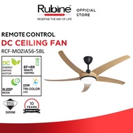 Rubine MOZIA Series Remote Control DC Ceiling Fan / 56 Inch / 5 Blades / Tri-Color 22W LED [Turbo Speed]