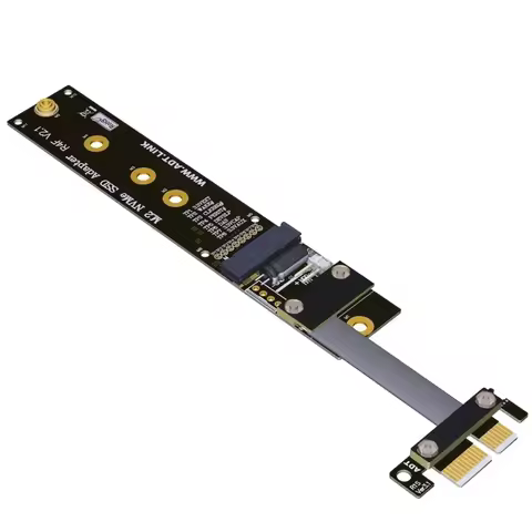 PCIE X1 To M.2 Extension Cable M.2 M KEY NVMe SSD Adapter Board Supports PCI-E 3.0 PCIe3.0x1 Gen3 8G