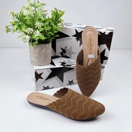 Kenanga Store Sepatu Sandal Selop Rajut Wanita Import Flatshoes Slip On mules