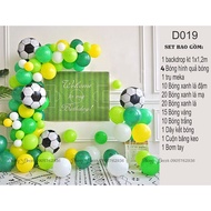 Soccer" theme birthday balloon Set
