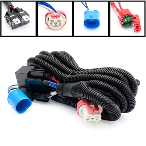 9004 HB1 14AWG 240W 20A Headlight Relay Wiring Harness Conversion Kit For Jeep Grand Cherokee ZJ For