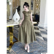 Designed Dress MDU4444 Moss Green with Exquisite Flower Appliques from MDU K40-D1-4