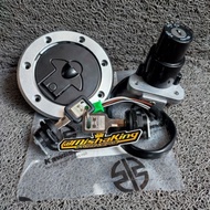 KUNCI KONTAK NINJA R S SS SET TUTUP TANK TANGKI KAWASAKI DETAIL ORI 4 IN 1