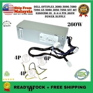 DELL OPTIPLEX H260EBM-01 3080 5090 7080 7090 G5 5080 3050 7050 SFF MT 6+4+4 PIN 260W POWER SUPPLY
