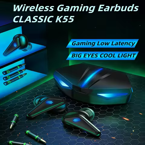 K55-TWS Earphones Bluetooth Wireless Gamer Headphones 65ms Low Latency Earbuds Fone Gamer Headset Ga