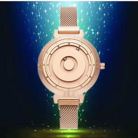 EUTOUR Gold Quartz Women Watches Luxury Magnetic Ball Watch For Woman Stainless Steel Fashion Girl D