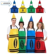 IMIHAN1 Crayon Themed Gnome Set, Fancy Dress Funny Crayon Apron,  Colorful Cleaning Art Craft Activi