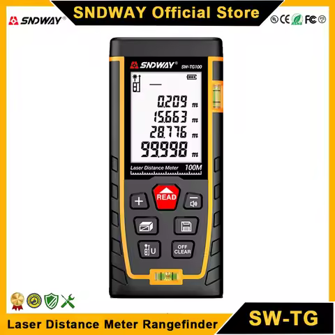 SNDWAY Laser Distance Meter Mini Rangefinder SW TG50 TG70 TG100 TG120 Digital Laser Trena Range Find