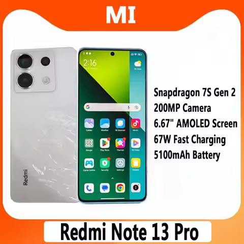 Xiaomi Redmi Note 13 Pro 5G Chinese Version 120Hz screen 1.5K Snapdragon 7S Gen 2 5100mAh Battery 67