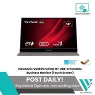 ViewSonic VG1655 Full HD 16” USB-C Portable Business Monitor (Touch Screen)