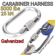 CARABINER PRO OVAL BAJA 25KN SAVETY HARNESS GANTUNG 5000 lbs CLIMBING HD