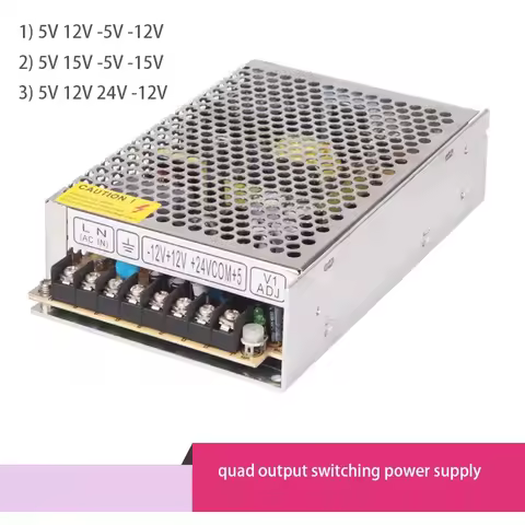 60W quad output switching power supply ac to dc Q-60B Q-60C Q-60D 5V 12V -5V -12V; 5V 15V -5V -15V; 