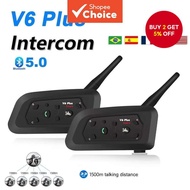 V6C 1500M Referee Intercom Headsets for 2-6 Group Bluetooth Communication among Soccer, Handball, an