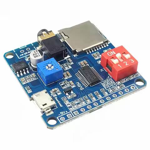 Voice Sound Module for Arduino MP3 Player Module UART I/O Trigger Class D Amplifier Board 5W 8M Stor
