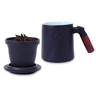 HUAYING Tea Cup with Infuser, Ceramic Tea Mug