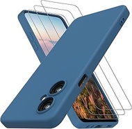 for OnePlus Nord N30 5G Phone Case with 3 Pack Tempered Glass Screen Protectors, Soft Liquid Silicon
