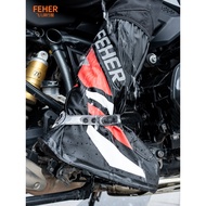 FEHER FEHER Outdoor Motorcycle Riding Waterproof Shoe Cover Outer Wear Men Women Anti-slip Anti-wear