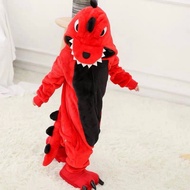 Bộ Đồ Hóa Trang Hoạt Hình Khủng Long Đỏ Cho Trẻ Em Đồ Ngủ Halloween Kigurumi