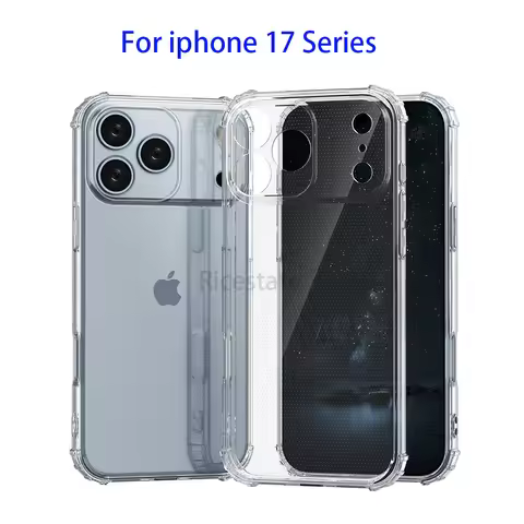 For iPhone 17 Pro Max Case For iPhone 17Pro Cover Luxury Shockproof Soft TPU Phone Back Case For iPh