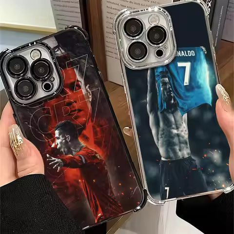 Football Star R-Ronaldo C-CR7 Plating Phone Case For Xiaomi Poco X6 X7 X8 Pro Max X5 X3 M8 M7 M5S Re