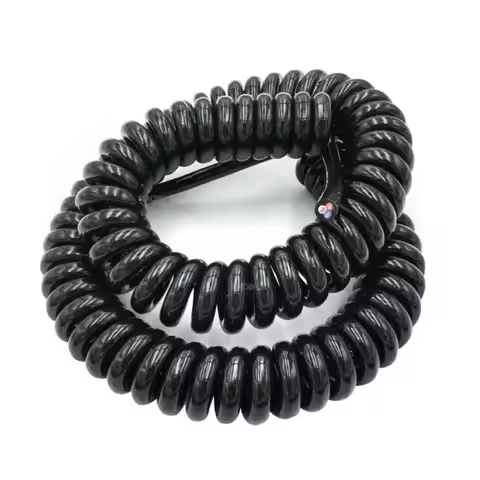 Wire Spring Spiral Cable 2 Core -3-4-5-6-8-9-10-12 Core 0.2mm 0.3mm 0.5mm Black and White Power Cord