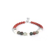 非珠之誠(珍珠/非洲雞血石/紅碧玉)(17+3cm)