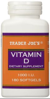 Trader Joe's Vitamin D 1000iu, 180softgels Trader Joe's 維他命 D 1000iu,180軟膠囊