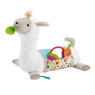 Fisher-Price Baby Toy Grow-with-Me Tummy Time Llama Wedge Support with Mirror, Teether & Rattle for 