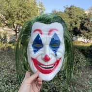 [cos Mask] Joker Joker Joker Jequinfield Nicks Mask Stage Cosplay Mask with Wig Green Hair Clown Mas