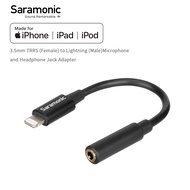 Saramonic SR-C2002ไมโครโฟน3.5มม.TRRS ชาย Lightning Adapter Cable (6ซม.)