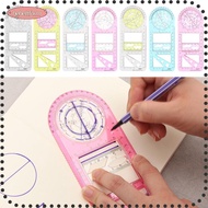 LIKE Multifunctional Geometric Ruler Primary Rotatable Junior Architecture Supply Drawing Ruler