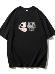 Family Guy Brian Dog T-Shirt Unisex Spring/Summer American TV Series High Street Fashion Brand Short
