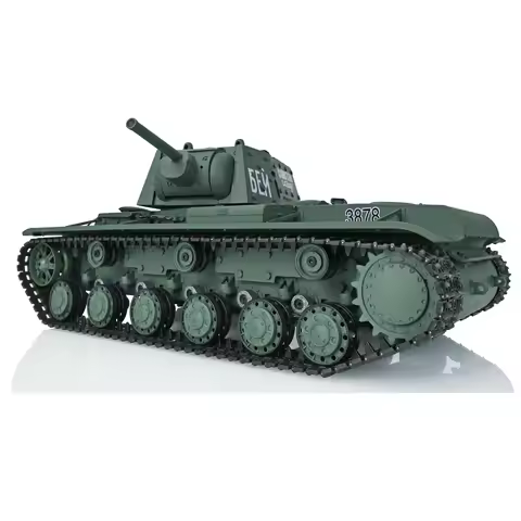 TK-7.0 Henglong 1/16 Scale 7.0 Plastic Soviet KV-1 RTR RC Tank 3878 360° Turret Green Toucan 360 Deg