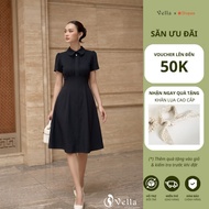 Short-sleeved Peter Pan collar office flare dress – Vella Fashion VD25060