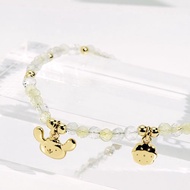 布丁狗喜拿一起玩系列-Pompompurin天然黃水晶餅乾純銀手鍊