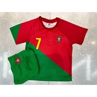 2022 Portugal Cristiano Ronaldo 7 Jersey Sets for Kids National Football Team Jersey Children Footba